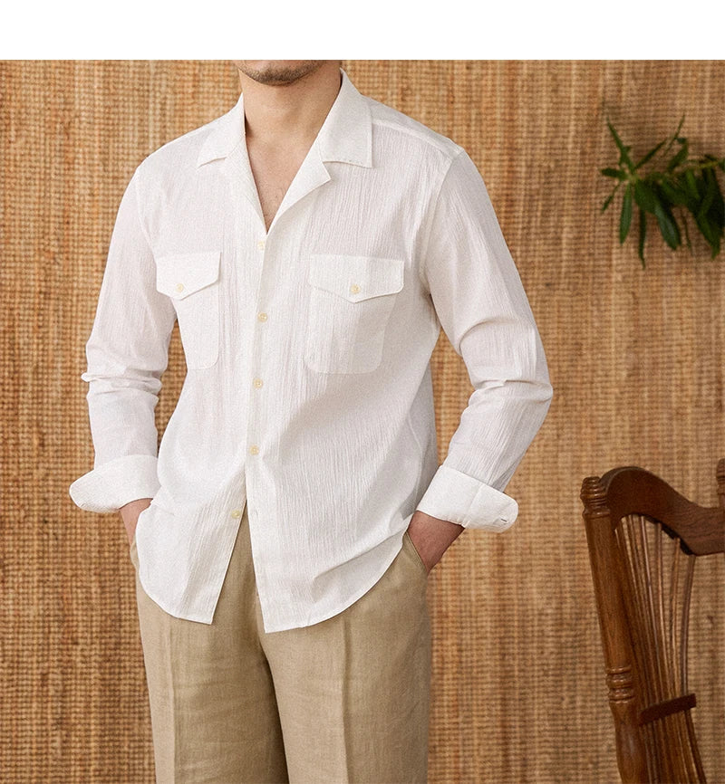 Collared Shirt - Cotton Blend - Casual Style - Versatile Everyday Wear