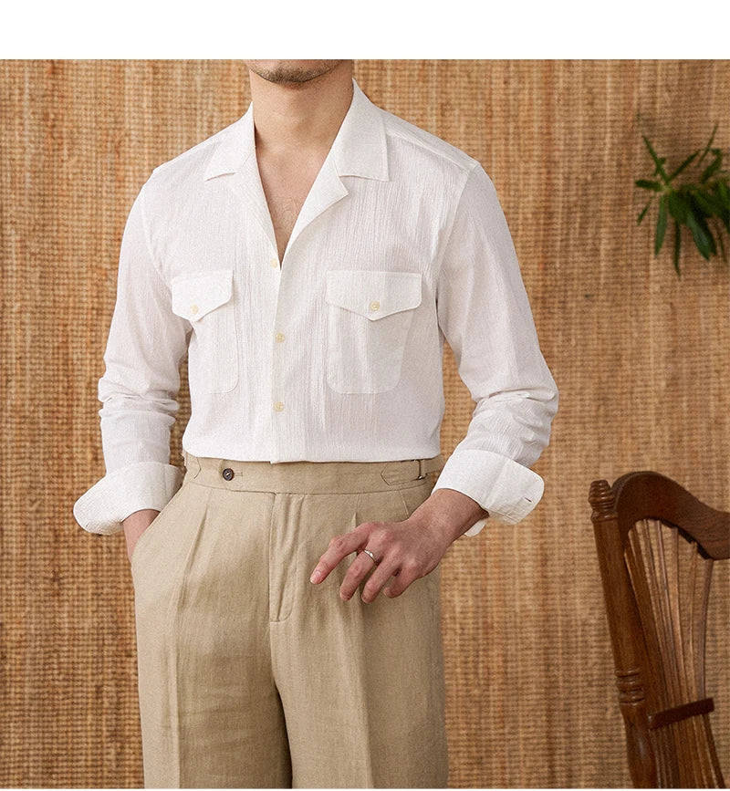 Collared Shirt - Cotton Blend - Casual Style - Versatile Everyday Wear