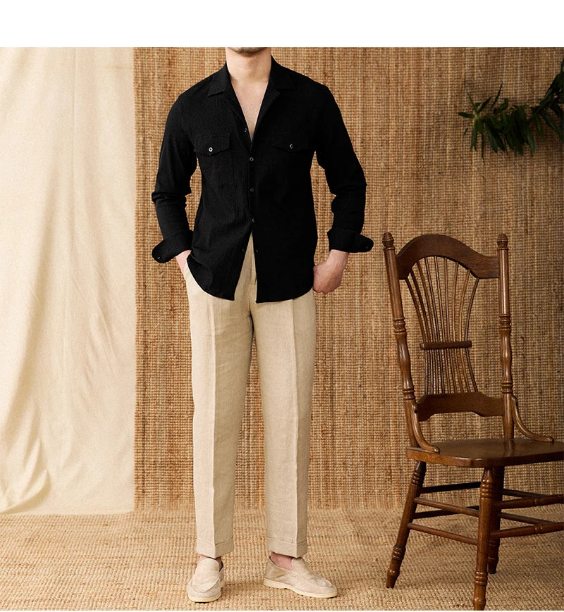 Collared Shirt - Cotton Blend - Casual Style - Versatile Everyday Wear