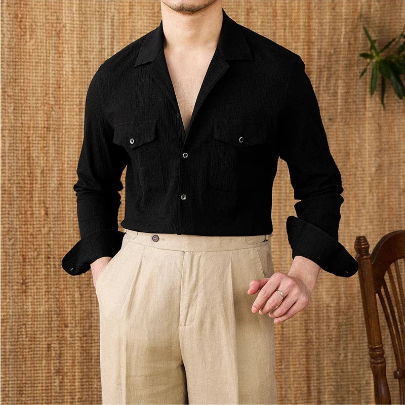 Collared Shirt - Cotton Blend - Casual Style - Versatile Everyday Wear