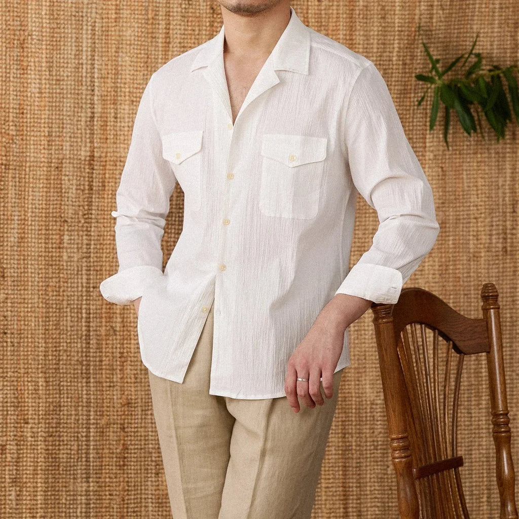 Collared Shirt - Cotton Blend - Casual Style - Versatile Everyday Wear