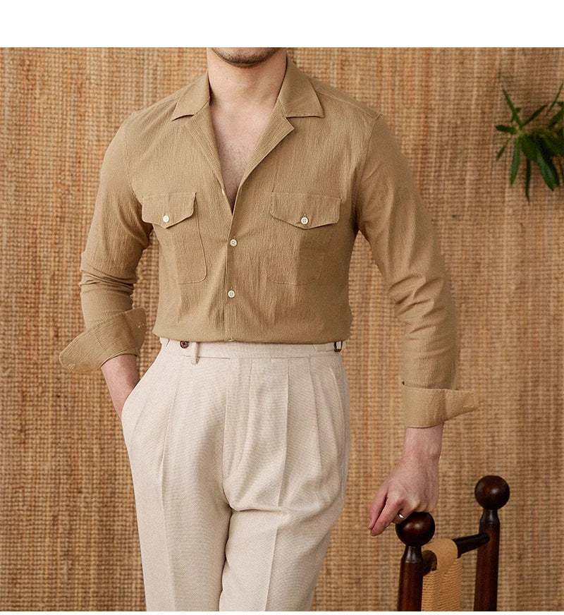 Collared Shirt - Cotton Blend - Casual Style - Versatile Everyday Wear