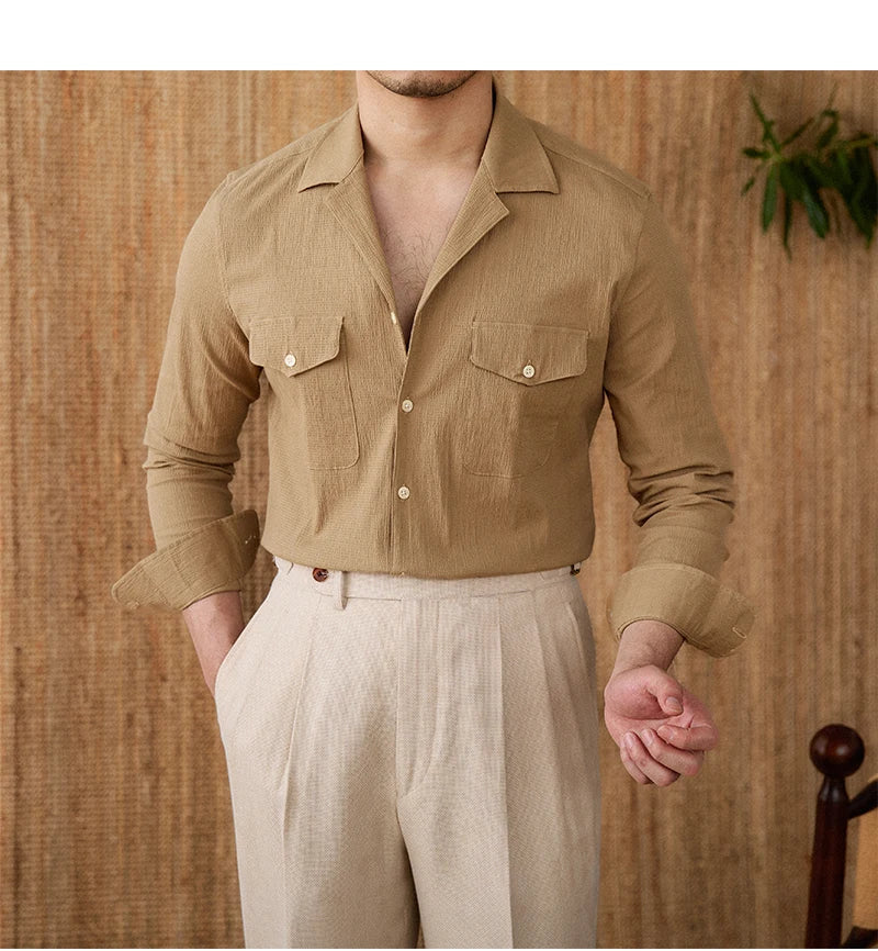Collared Shirt - Cotton Blend - Casual Style - Versatile Everyday Wear