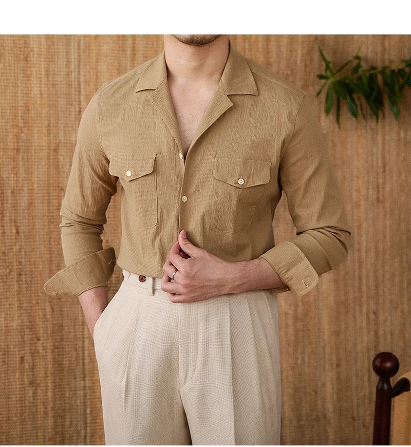 Collared Shirt - Cotton Blend - Casual Style - Versatile Everyday Wear