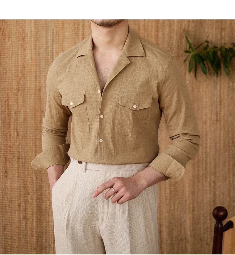 Collared Shirt - Cotton Blend - Casual Style - Versatile Everyday Wear