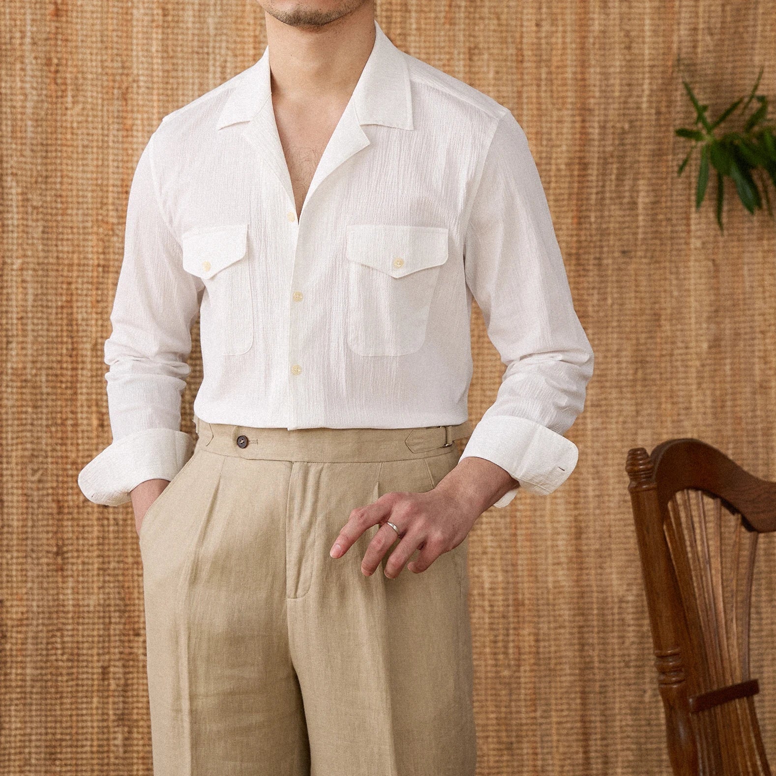 Collared Shirt - Cotton Blend - Casual Style - Versatile Everyday Wear