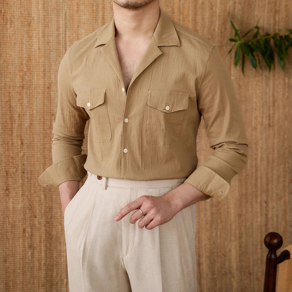 Collared Shirt - Cotton Blend - Casual Style - Versatile Everyday Wear