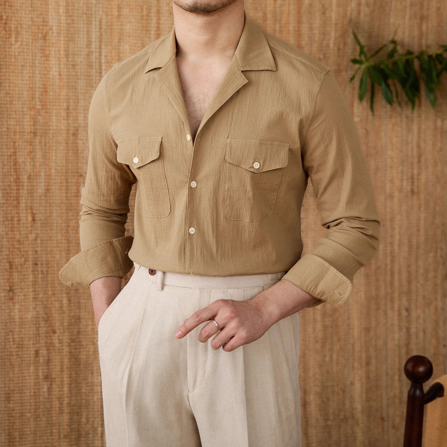 Collared Shirt - Cotton Blend - Casual Style - Versatile Everyday Wear