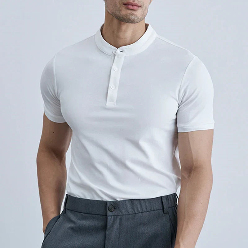Slim-Fit Collared T-Shirt for Men - Comfortable Cotton Casual Wear