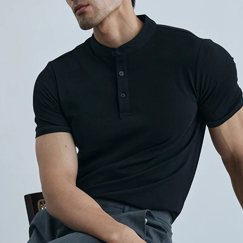 Slim-Fit Collared T-Shirt for Men - Comfortable Cotton Casual Wear