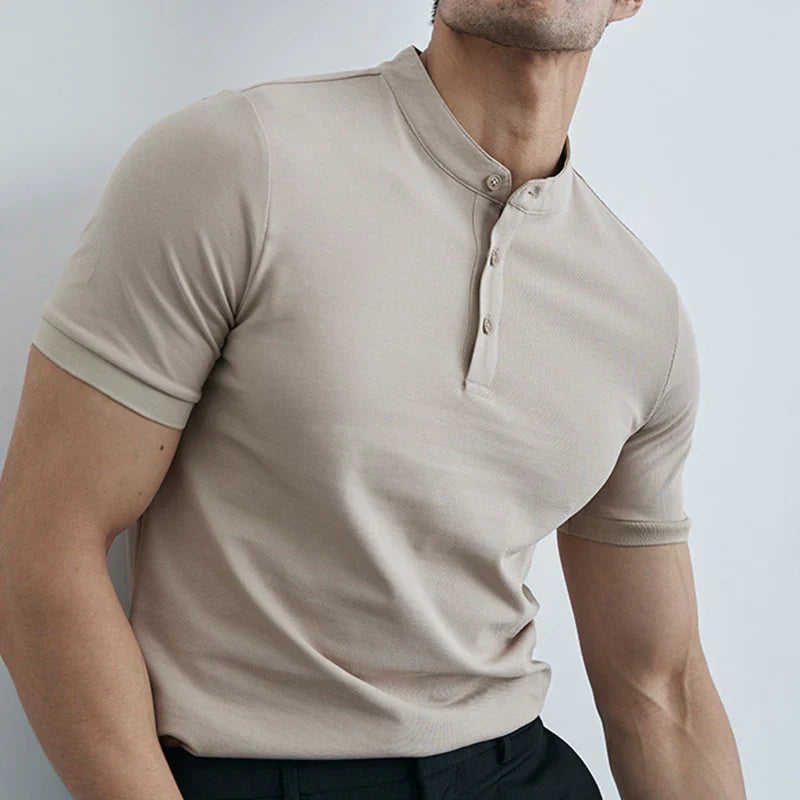 Slim-Fit Collared T-Shirt for Men - Comfortable Cotton Casual Wear