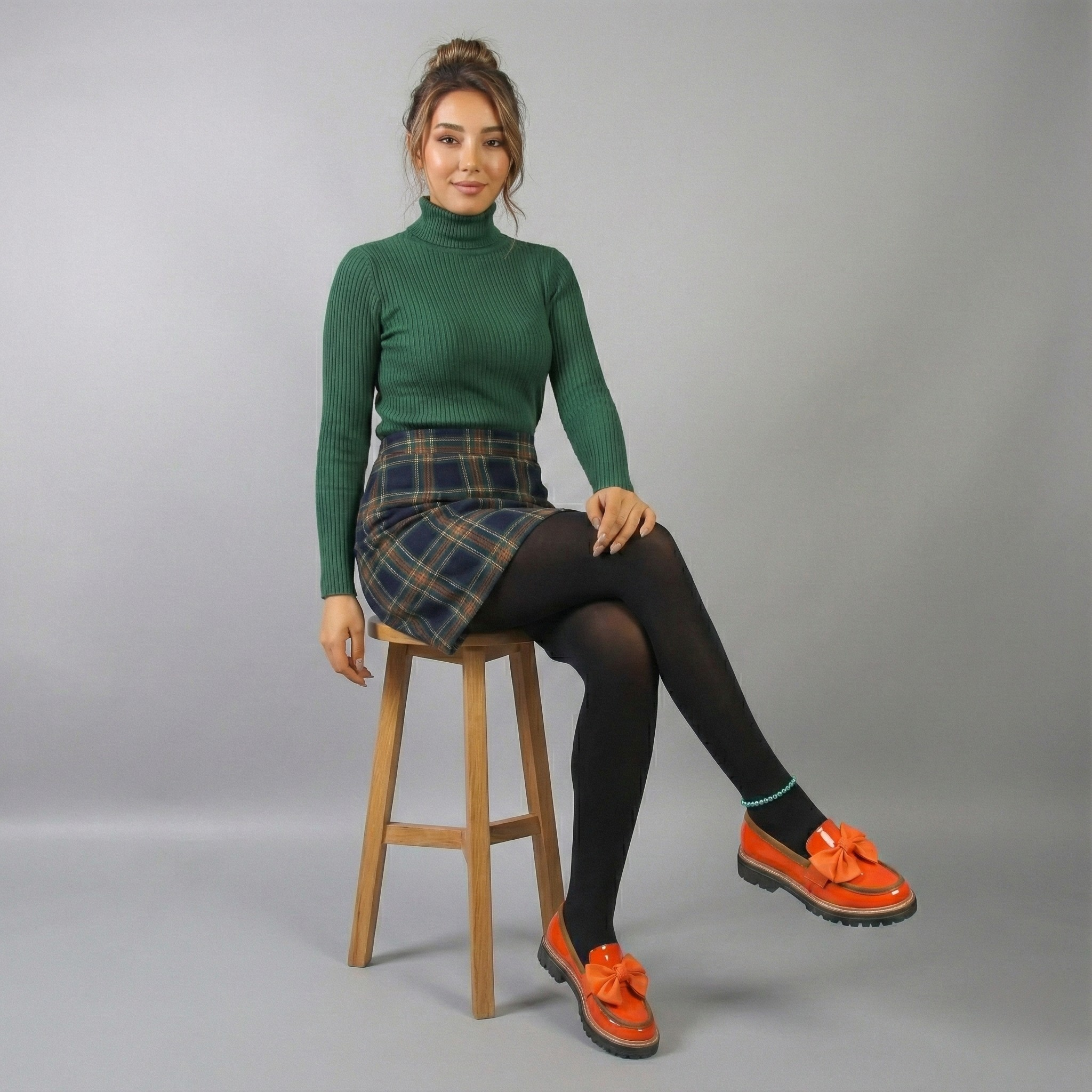 Retro Bowknot Thick-Soled Women's Shoes for Casual Wear