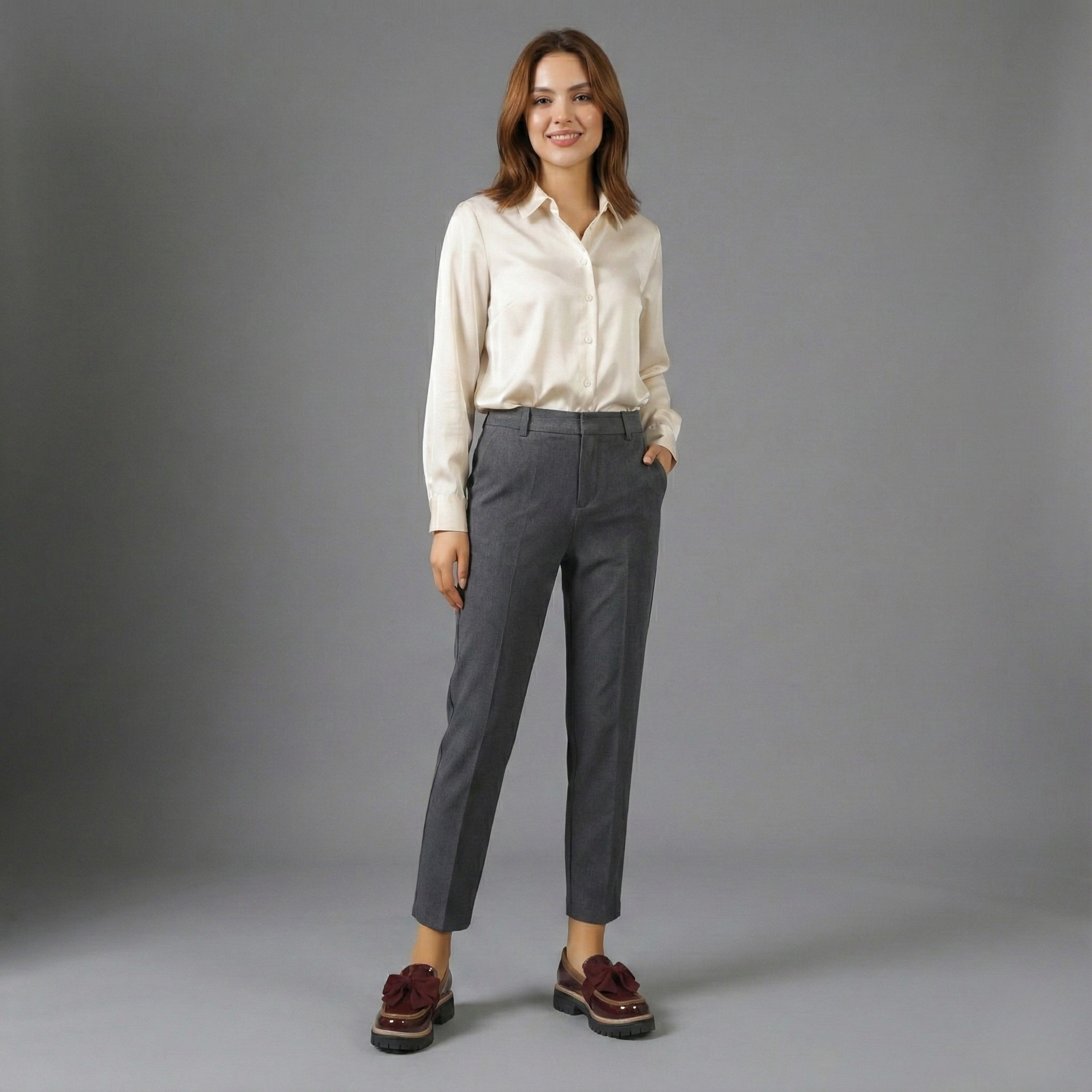 Retro Bowknot Thick-Soled Women's Shoes for Casual Wear