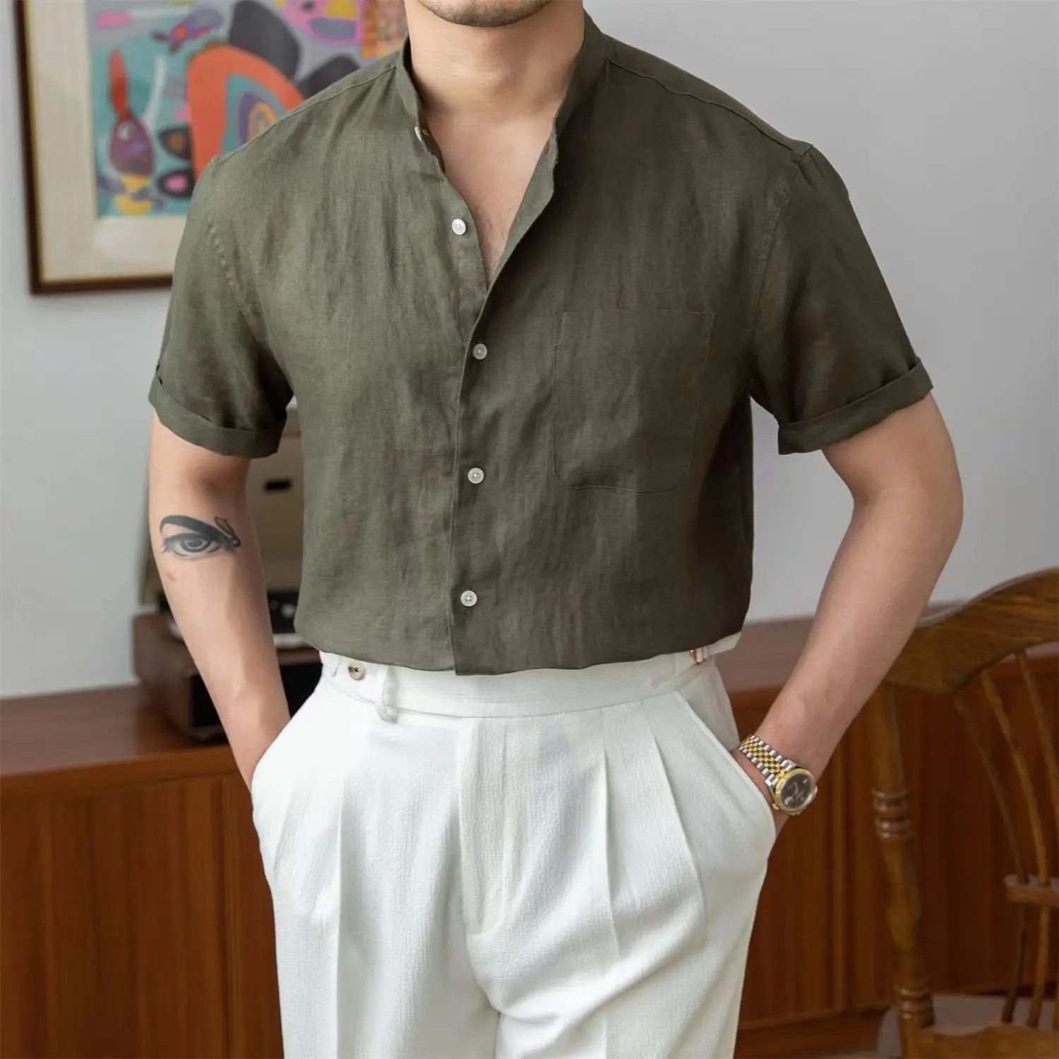 Linen Breeze Shirt for Men | Casual Summer Style | Lightweight & Breathable