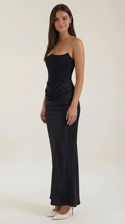 Corset Maxi Dress - Fiorella Design, Elegant Evening Wear for Formal Events