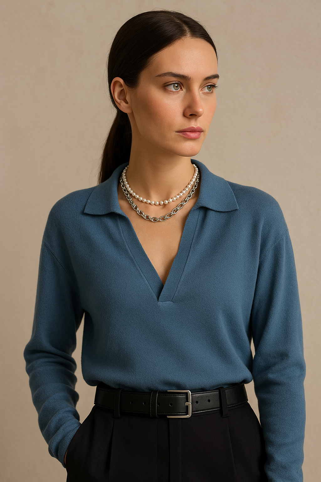 Cotton Knit Polo Shirt for Women - Casual Short Sleeve Top - Multiple Colors Available