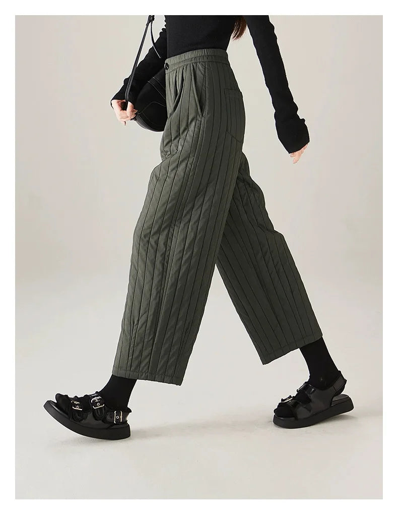 Cotton Wide-Leg Trousers for Women - Comfortable Casual Pants for Daily Wear
