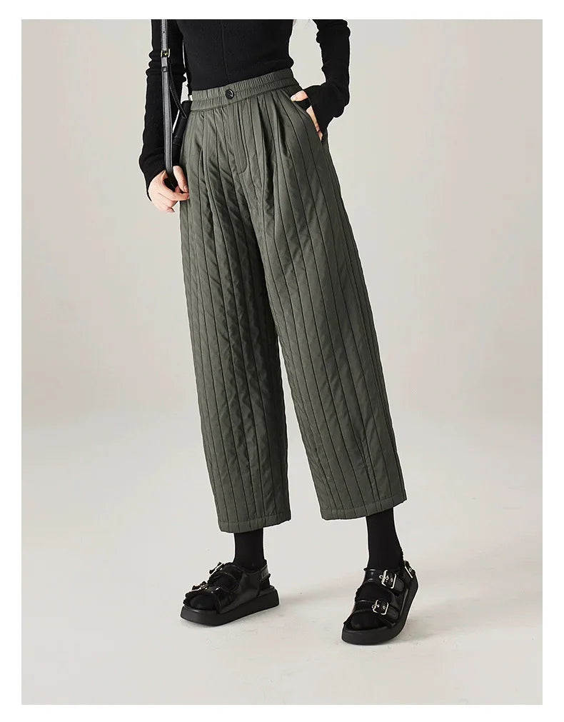 Cotton Wide-Leg Trousers for Women - Comfortable Casual Pants for Daily Wear