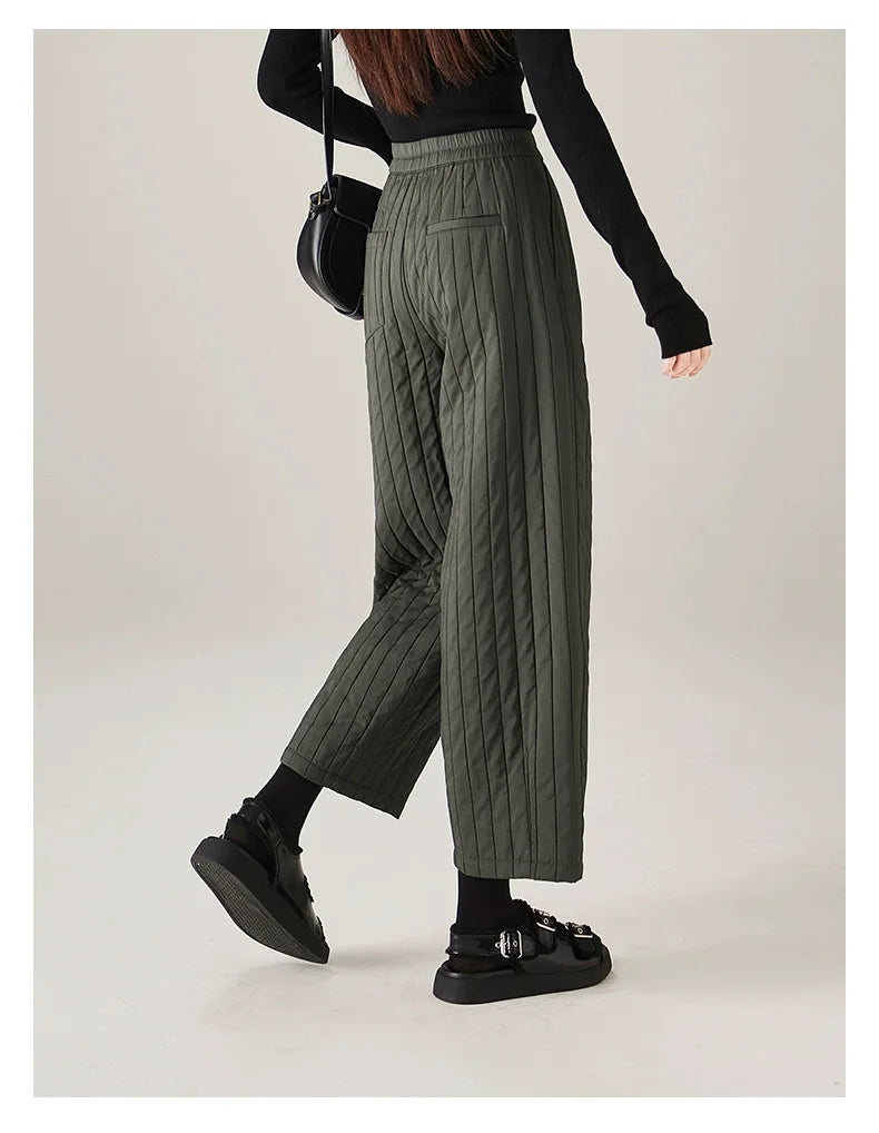 Cotton Wide-Leg Trousers for Women - Comfortable Casual Pants for Daily Wear
