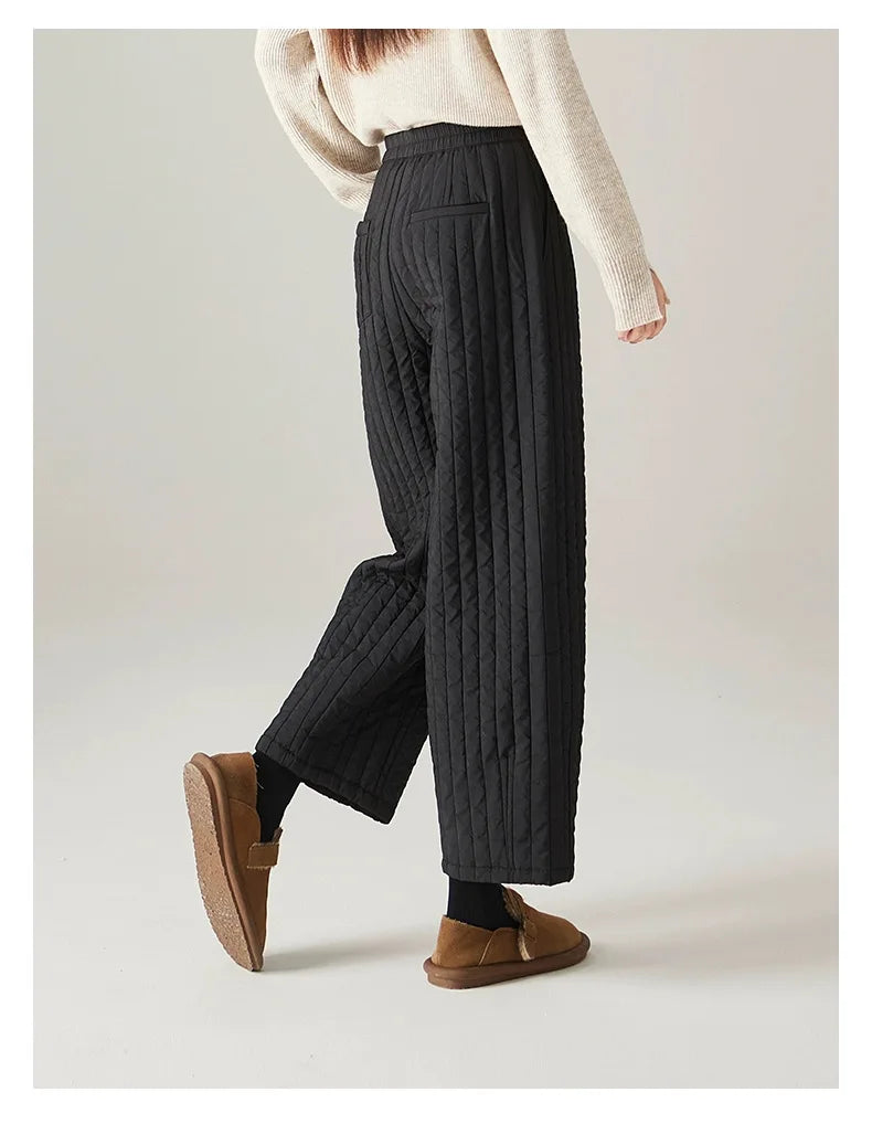 Cotton Wide-Leg Trousers for Women - Comfortable Casual Pants for Daily Wear