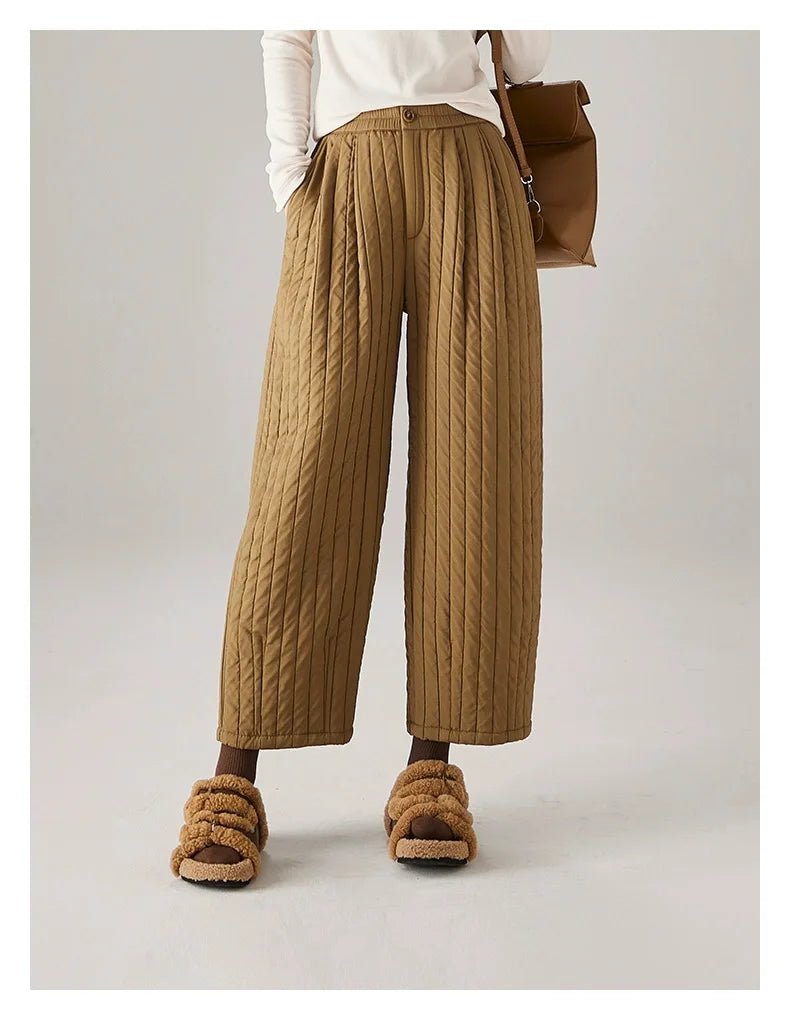 Cotton Wide-Leg Trousers for Women - Comfortable Casual Pants for Daily Wear
