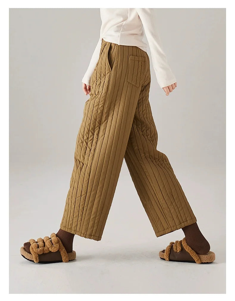Cotton Wide-Leg Trousers for Women - Comfortable Casual Pants for Daily Wear