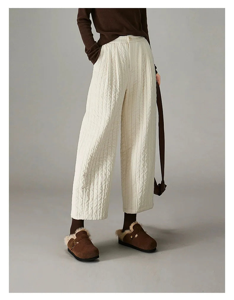 Cotton Wide-Leg Trousers for Women - Comfortable Casual Pants for Daily Wear
