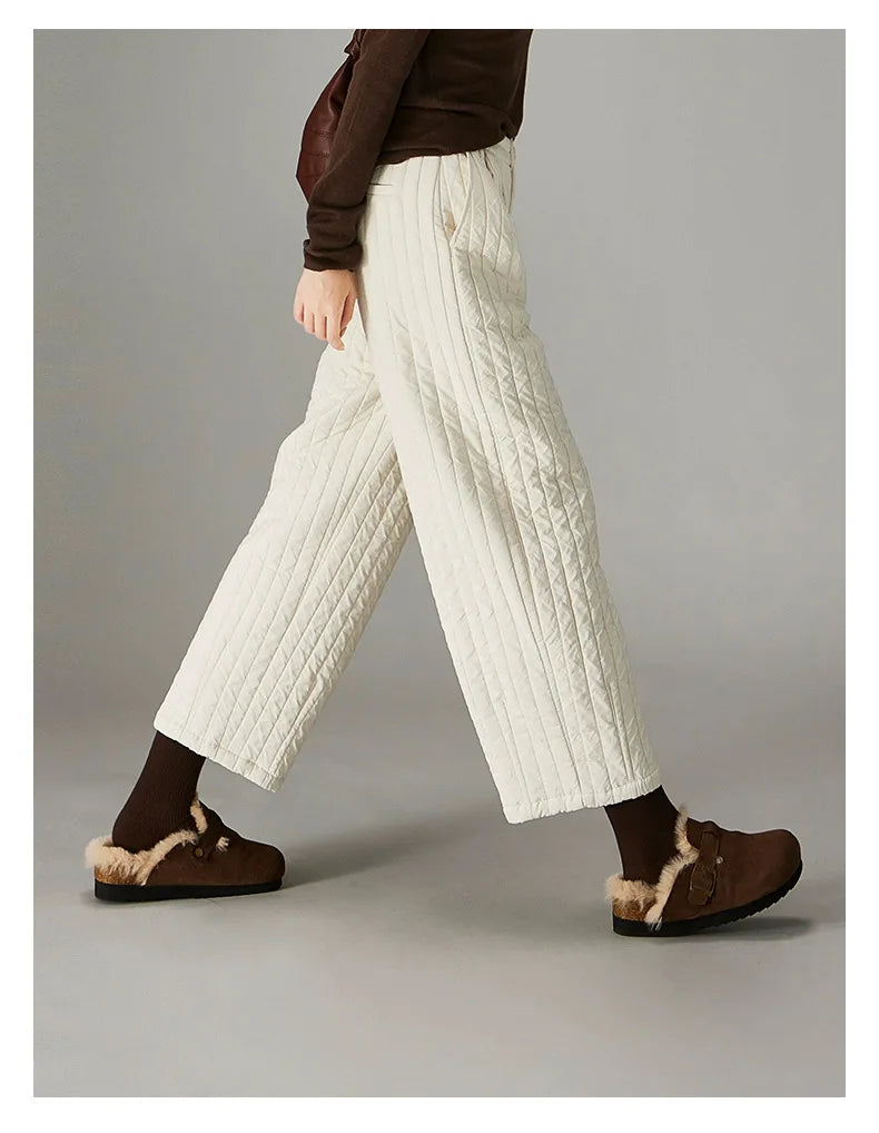 Cotton Wide-Leg Trousers for Women - Comfortable Casual Pants for Daily Wear
