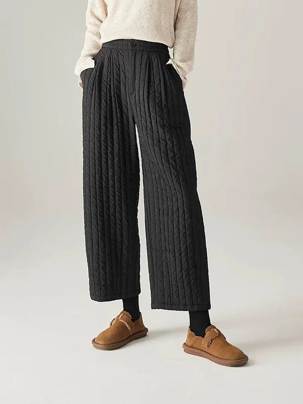 Cotton Wide-Leg Trousers for Women - Comfortable Casual Pants for Daily Wear
