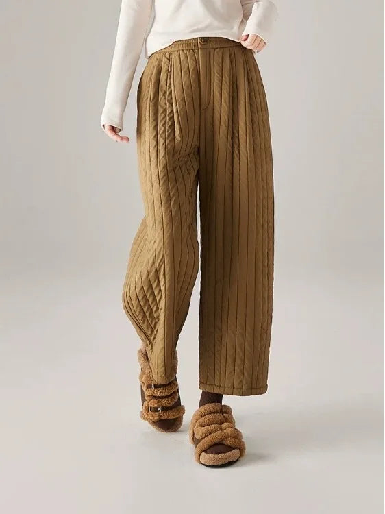 Cotton Wide-Leg Trousers for Women - Comfortable Casual Pants for Daily Wear