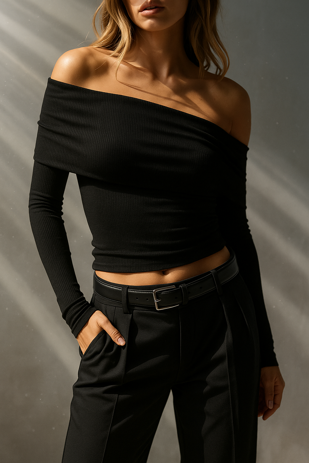 Soft Fabric Crossbody Top with Adjustable Straps - Casual Women's Everyday Wear