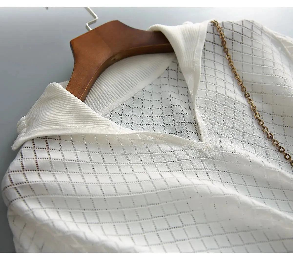Céleste Diamond Knit Women's Casual Sweater for Everyday Wear
