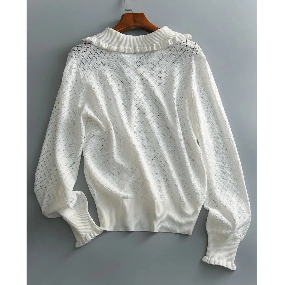 Céleste Diamond Knit Women's Casual Sweater for Everyday Wear
