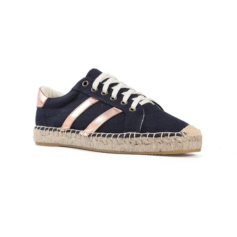 Women's Canvas Espadrille Sneakers - Lightweight Slip-On Shoes for Casual Wear