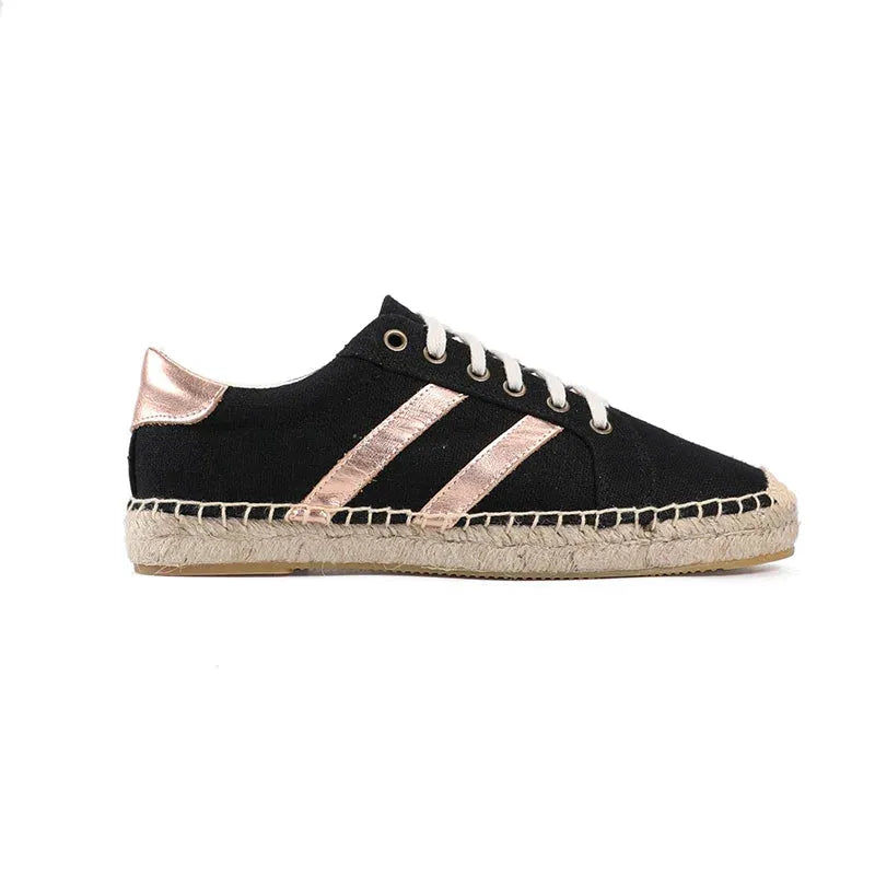 Women's Canvas Espadrille Sneakers - Lightweight Slip-On Shoes for Casual Wear