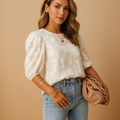 Floral Print Women's Top - Lightweight Casual Blouse for Everyday Wear