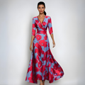 Floral Cotton Short Sleeve Dress - Casual Summer Outfit for Women