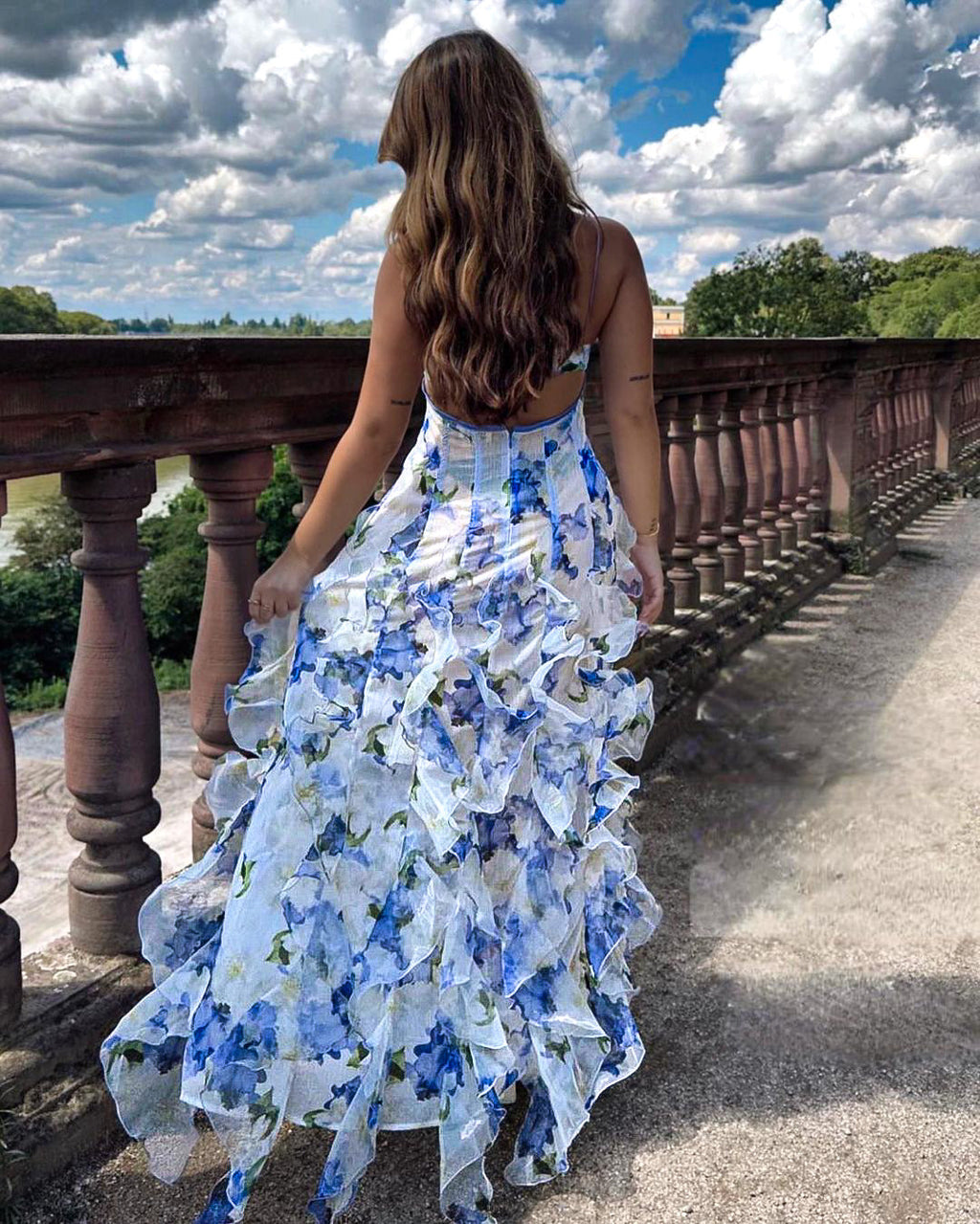 Floral Summer Dress for Women - Lightweight Deep V-Neck Casual Beachwear