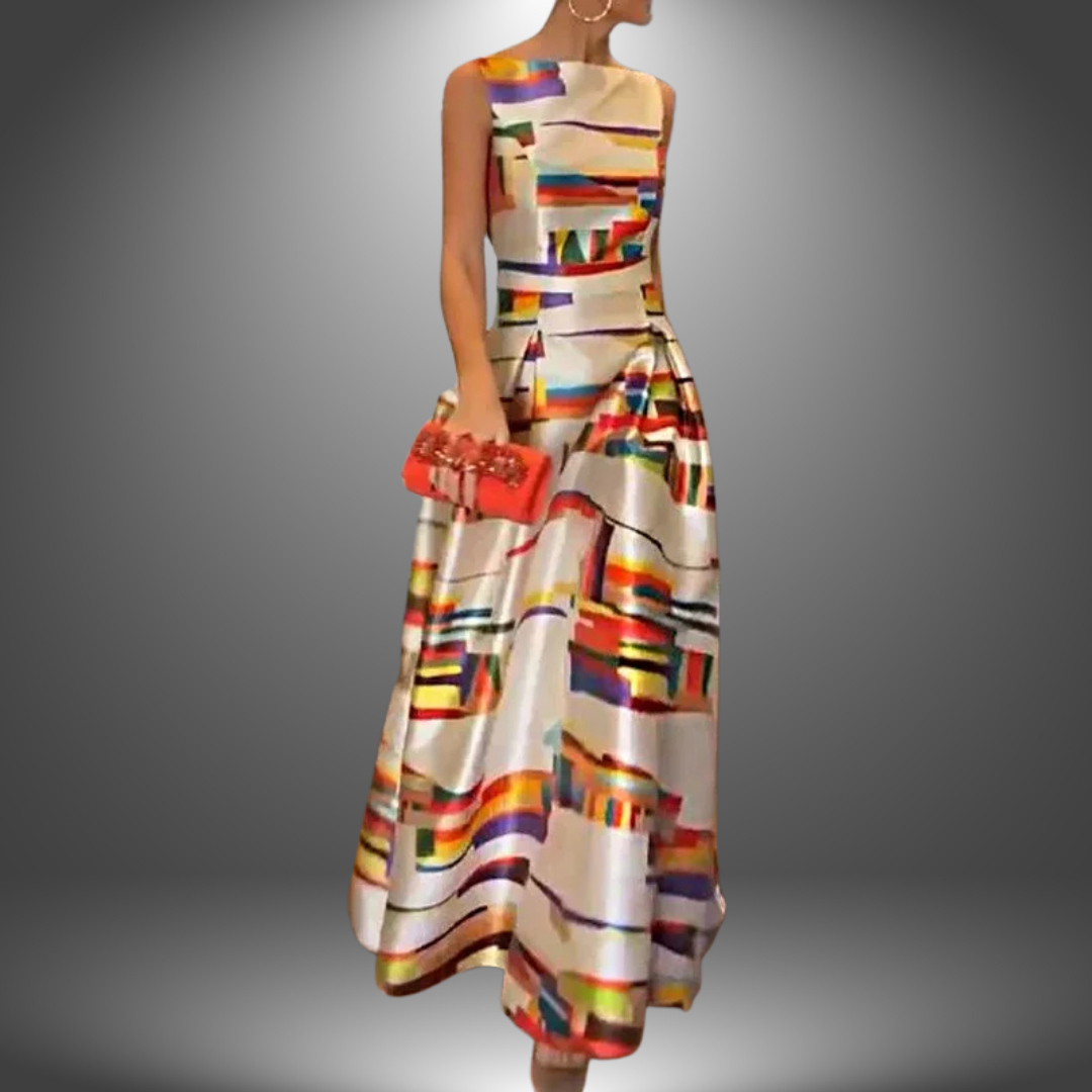 Geometric Print Maxi Dress | Lightweight Fabric | Casual Summer Fashion