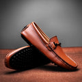 Italian Leather Slip-On Driving Shoes for Men - Casual Everyday Footwear