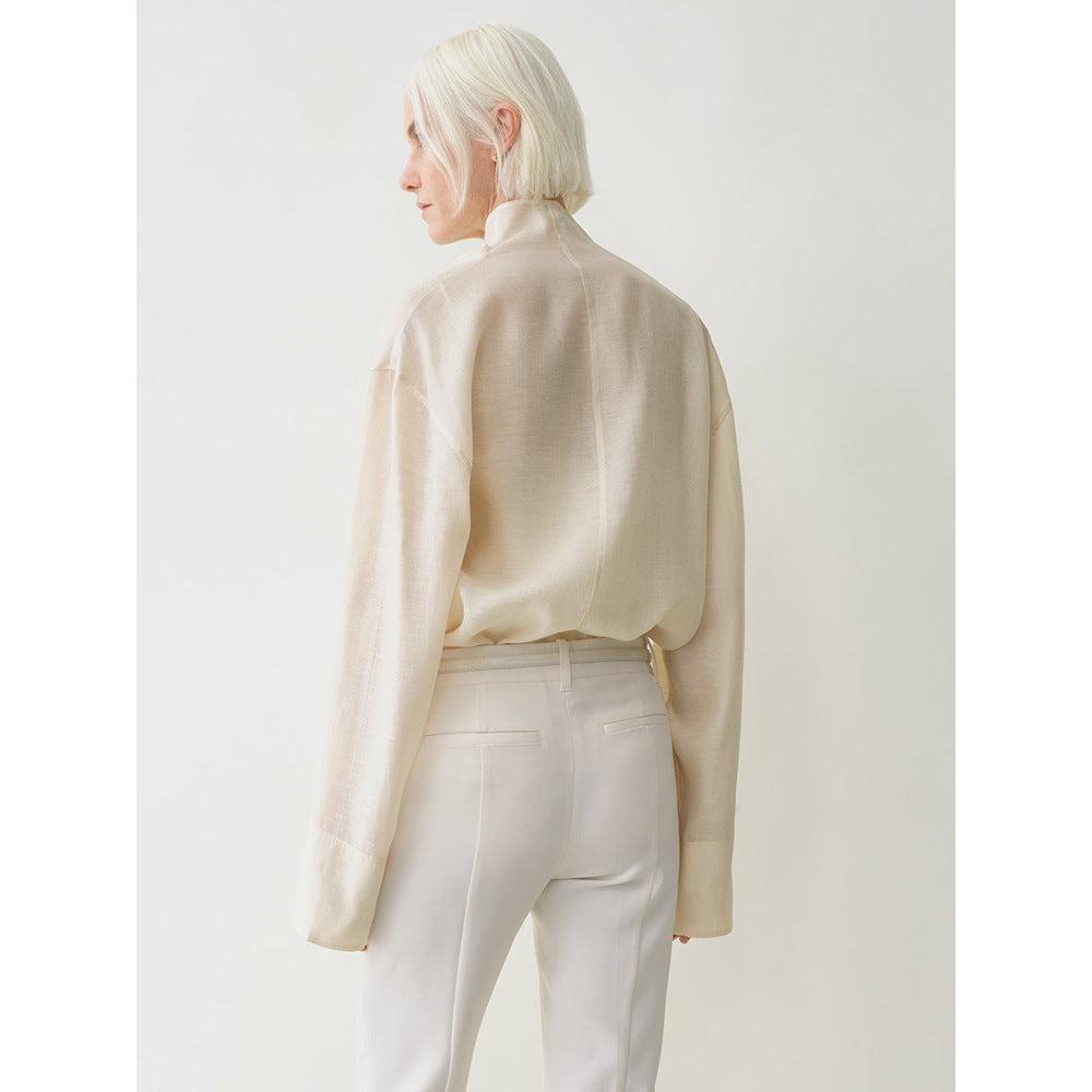 Linen Short Sleeve Top for Women - Lightweight Casual Summer Blouse