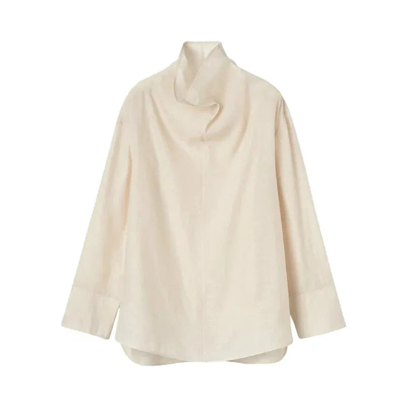 Linen Short Sleeve Top for Women - Lightweight Casual Summer Blouse