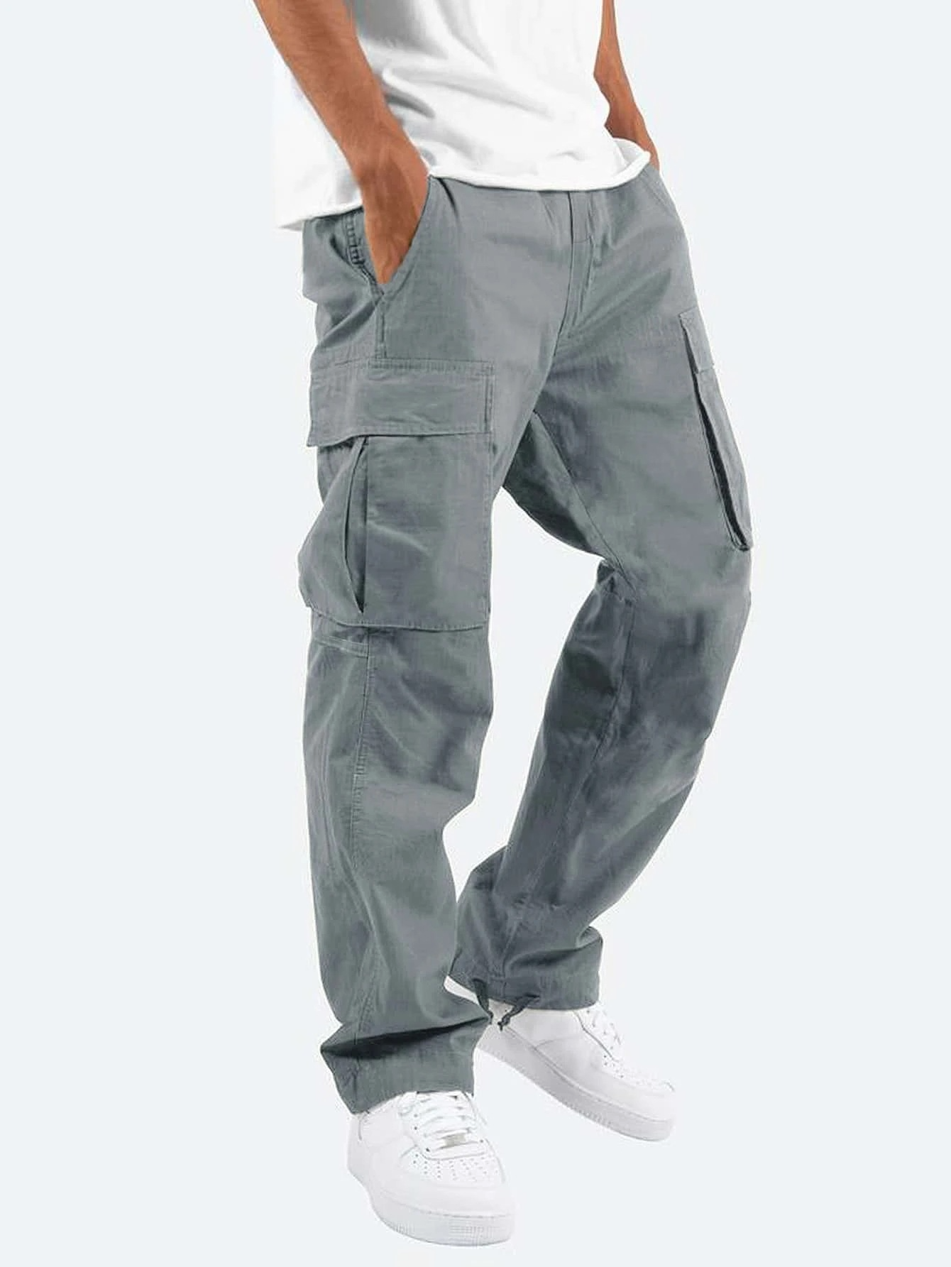 Men's Cargo Pants - Durable Fabric, Multi-Pocket Design for Outdoor Activities