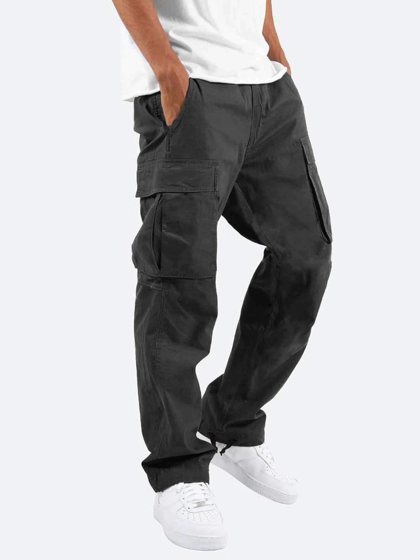 Men's Cargo Pants - Durable Fabric, Multi-Pocket Design for Outdoor Activities