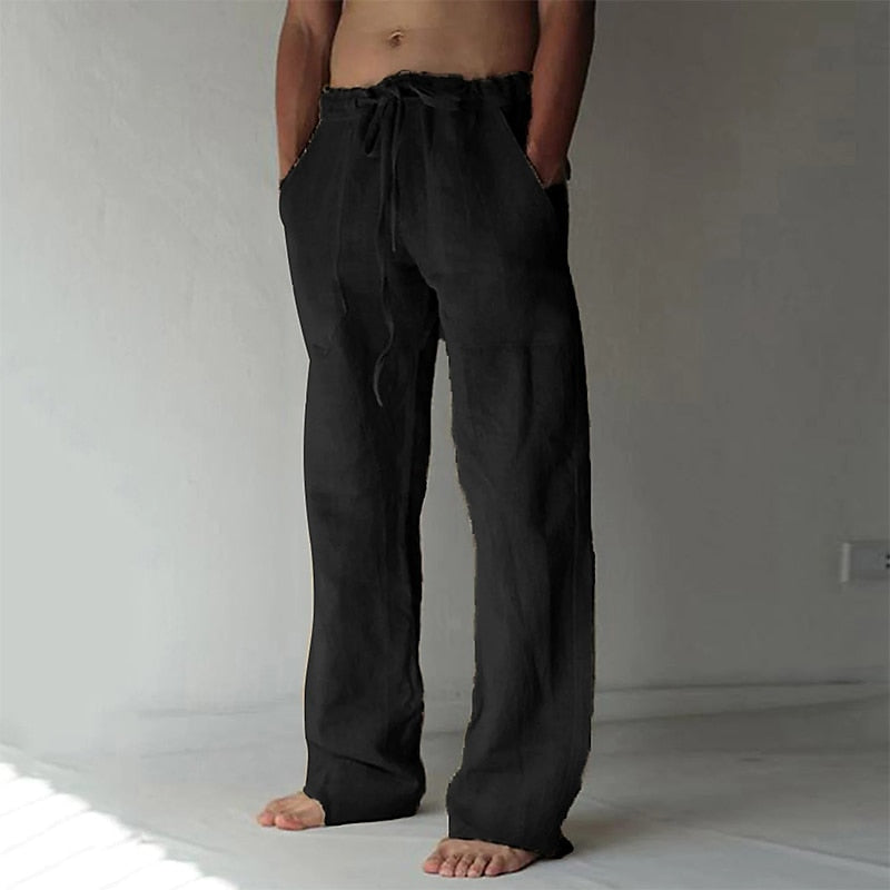 Men's Linen Casual Pants for Everyday Wear - Lightweight and Comfortable