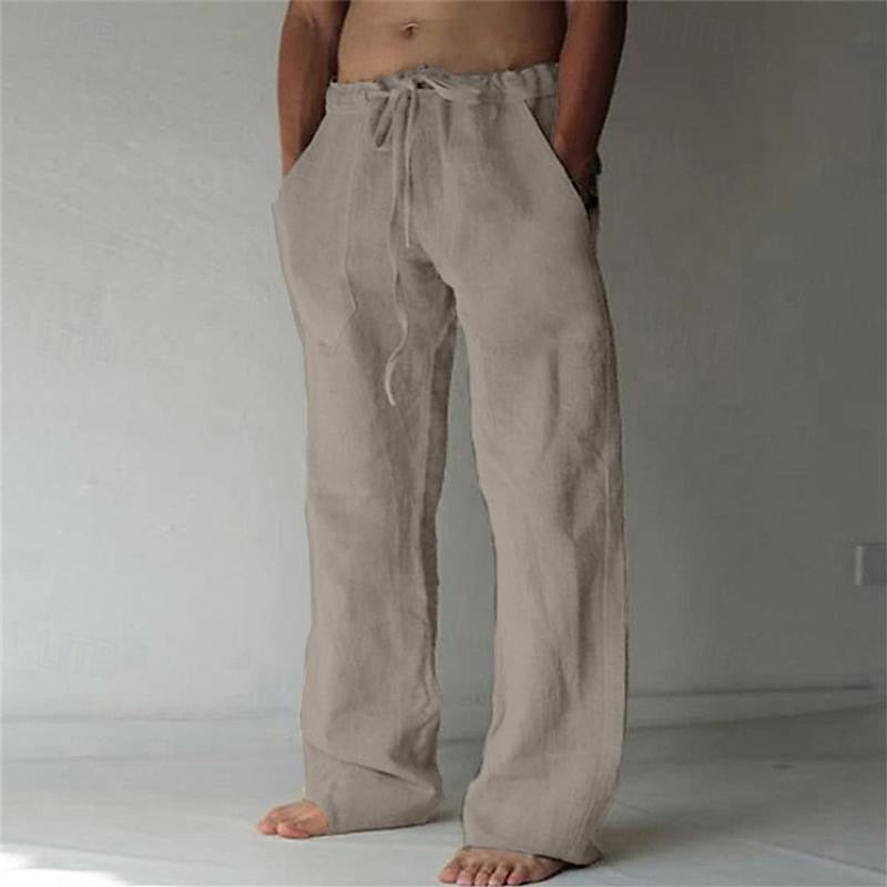 Men's Linen Casual Pants for Everyday Wear - Lightweight and Comfortable