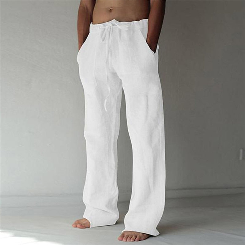Men's Linen Casual Pants for Everyday Wear - Lightweight and Comfortable