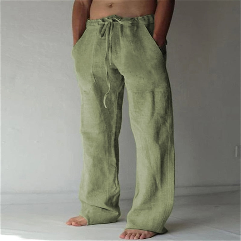 Men's Linen Casual Pants for Everyday Wear - Lightweight and Comfortable