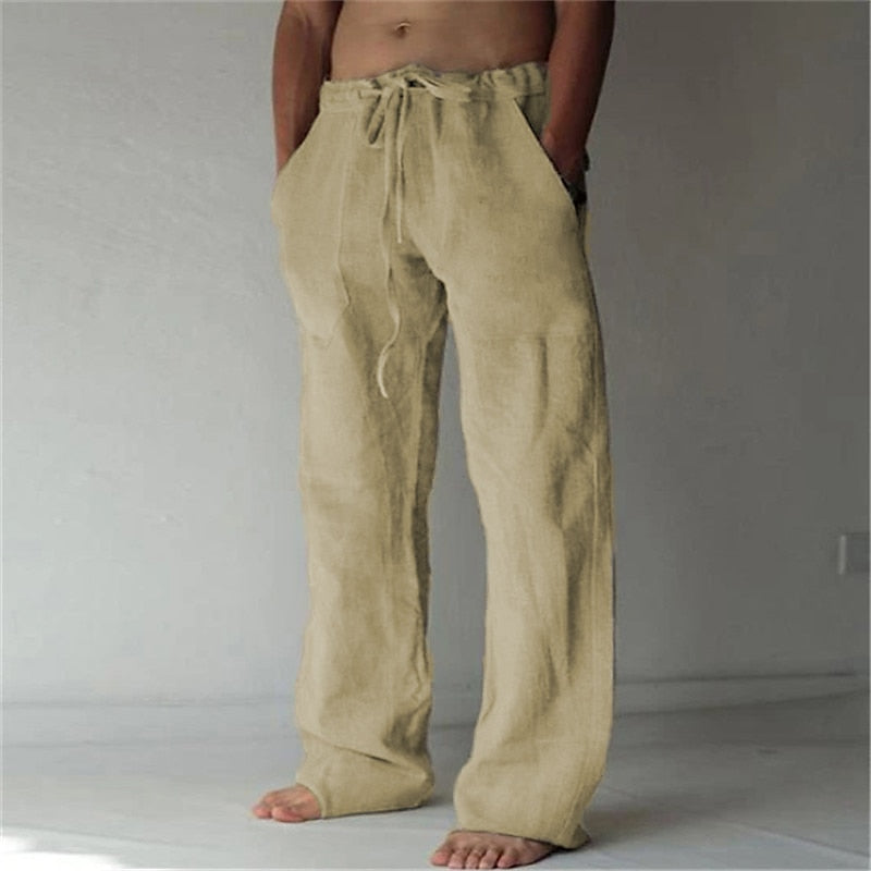 Men's Linen Casual Pants for Everyday Wear - Lightweight and Comfortable