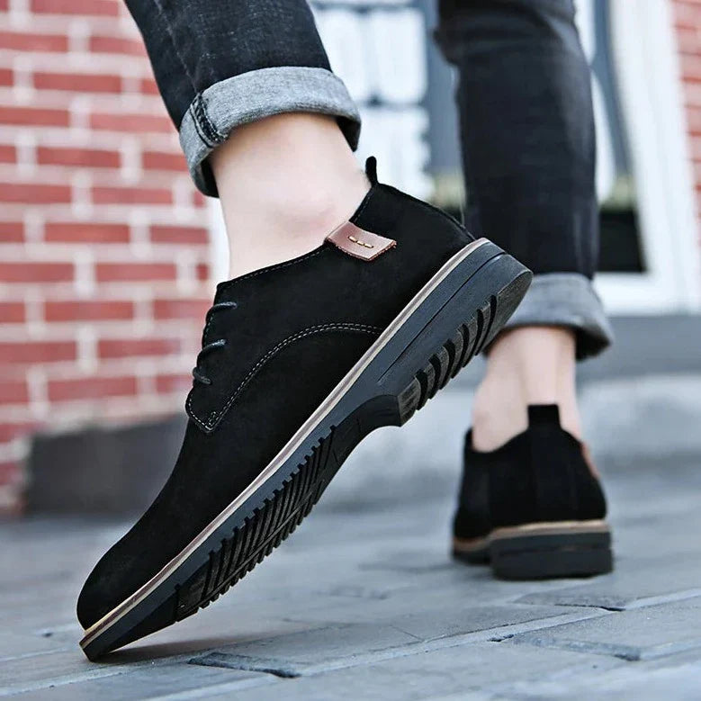 Men's Leather Oxford Shoes - Classic Formal Dress Footwear for Business Events